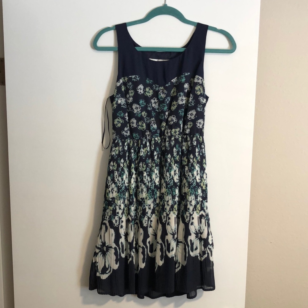LC Lauren Conrad blue floral dress